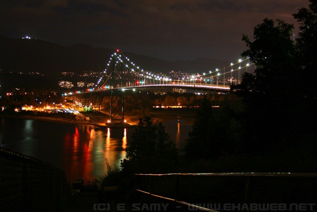 Lionsgate bridge by night, Vancouver