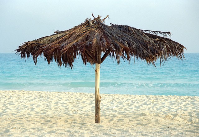 Mediterranean Sea - Northern coast Egypt - beach umbrella