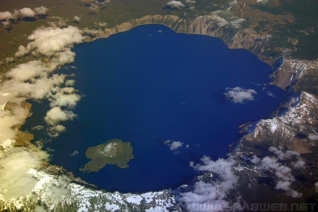 Crater Lake from the air - Oregon