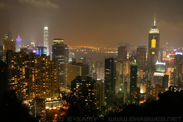 Hong Kong at night from Repulse Bay Peak