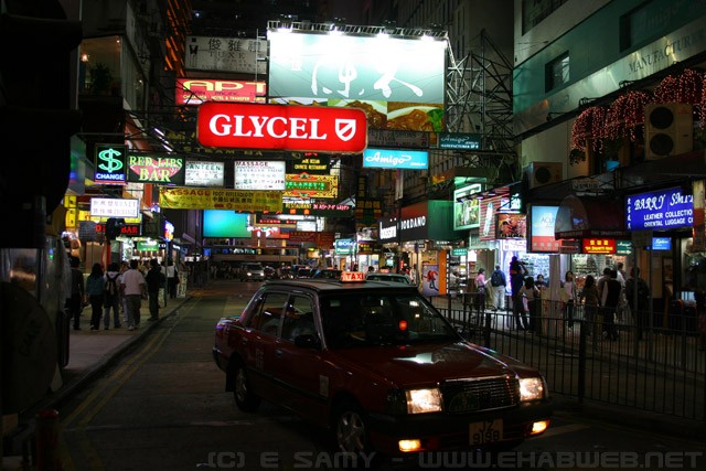 Hong Kong Street at night - Neon Lights
