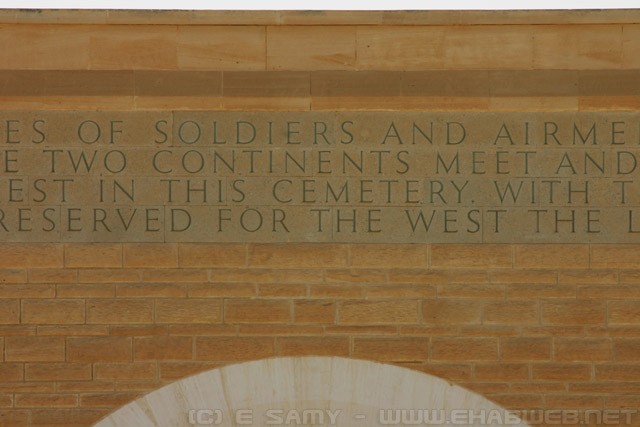 Tribute Plaque - El Alamein Commonwealth war graves - العلمين