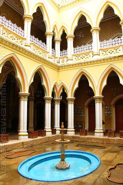 Fountain Inside Courtyard - Bangalore Palace