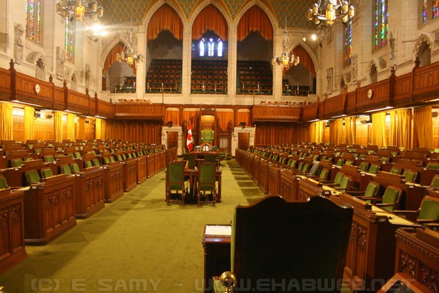 Chamber of the house of commons - Parliament hill - Ottawa