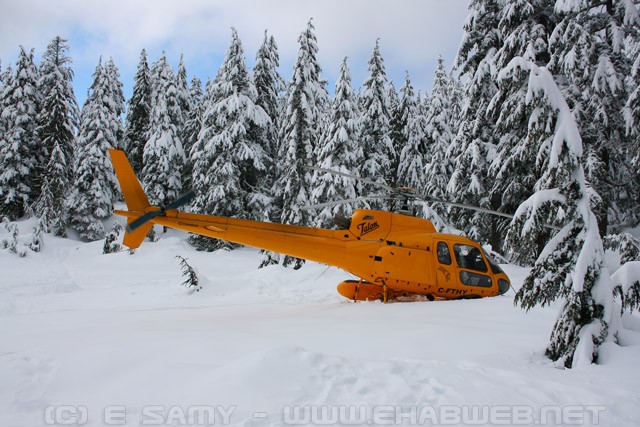Helicopter on Mount Seymour