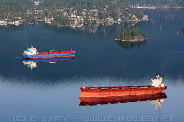 Tankers in the Burrard inlet - Vancouver - BC