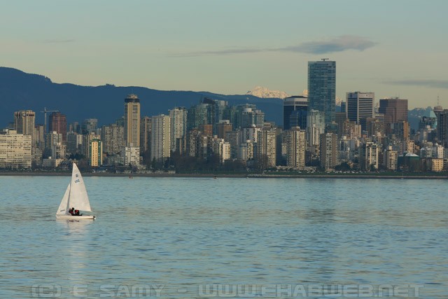 Downtown Vancouver from Jericho beach