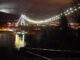 Lionsgate bridge from Stanley Park at night