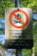 No camp fire sign - Cates Park - Whey-Ah-Whichen - BC